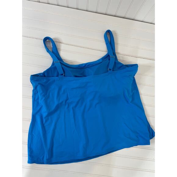 COCO REEF Underwire Bra Swim Tankini Top Blue Padded Beach Plus Size 20W - Picture 2 of 5